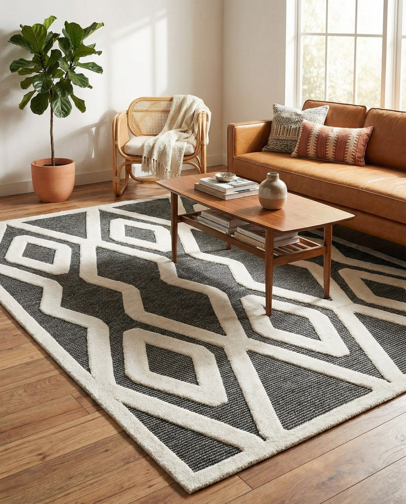 Monochrome Collection Area Rug -  Glacier Rectangle Gray  lifestyle 6