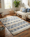 Cotton Punjab Passage Collection Area Rug - Amritsar Rectangle Ivory  lifestyle 17