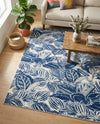 Meadow Breeze Collection Area Rug -  Bluebell Rectangle Navy Blue  lifestyle 24