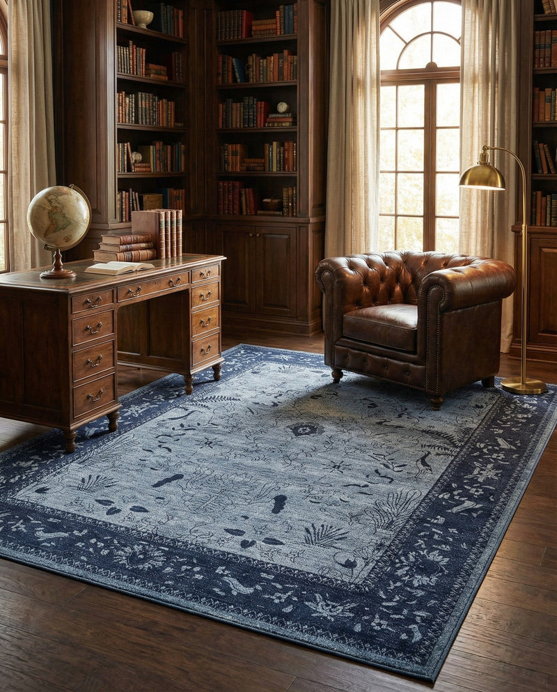 Horizon Collection Area Rug -  Apex (Blue) Rectangle Blue  lifestyle 29