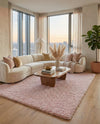 Eternal Plush Oasis Collection Area Rug -  Tranquility (Pink Lace) Rectangle Pink Lace  lifestyle 15