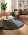 Alpine Plush Collection Area Rug -  Cortina (Peppercorn) Round Peppercorn  lifestyle 76