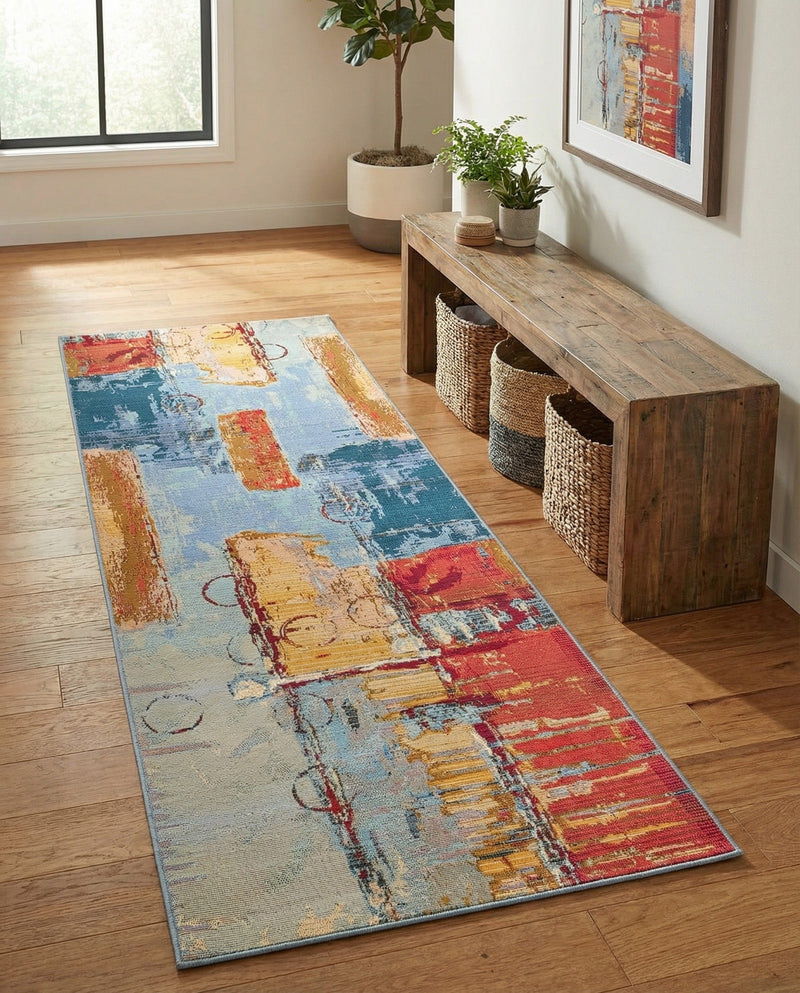Urban Terrace Collection Area Rug -  Arbour Runner Multi  lifestyle 86