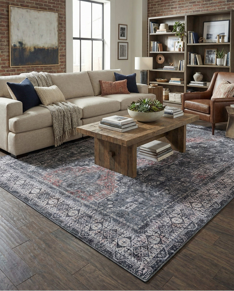 Heritage Elegance Collection Area Rug -  Uffizi Rectangle Gray  lifestyle 11