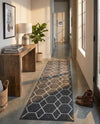 Trellis Mosaic Collection Area Rug - Arborville (Dark Gray) Runner Dark Gray  lifestyle 78