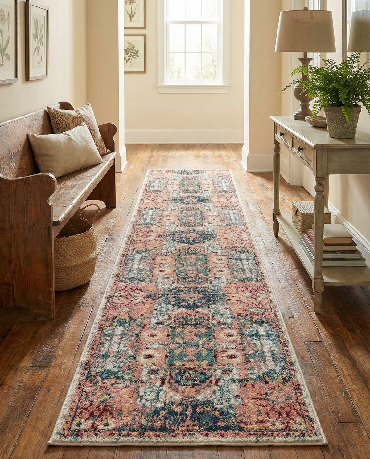 Savannah Elegance Collection Area Rug -  Azalea Runner Pink  lifestyle 173
