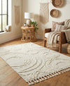 Sahara Chic Collection Area Rug -  Nubia Rectangle Ivory  lifestyle 11