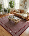 Aravalli Collection Area Rug -  Jaipur Rectangle Burgundy Red  lifestyle 11
