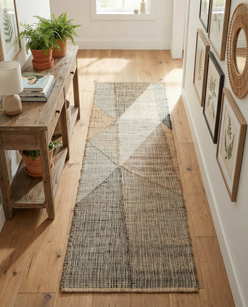 Desert Weave Jute Collection Area Rug -  Mojave Runner Multi  lifestyle 48