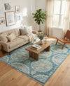 Arcadia Rugs Collection Area Rug -  Atlantis (Gray and Blue) Rectangle Gray and Blue  lifestyle 17