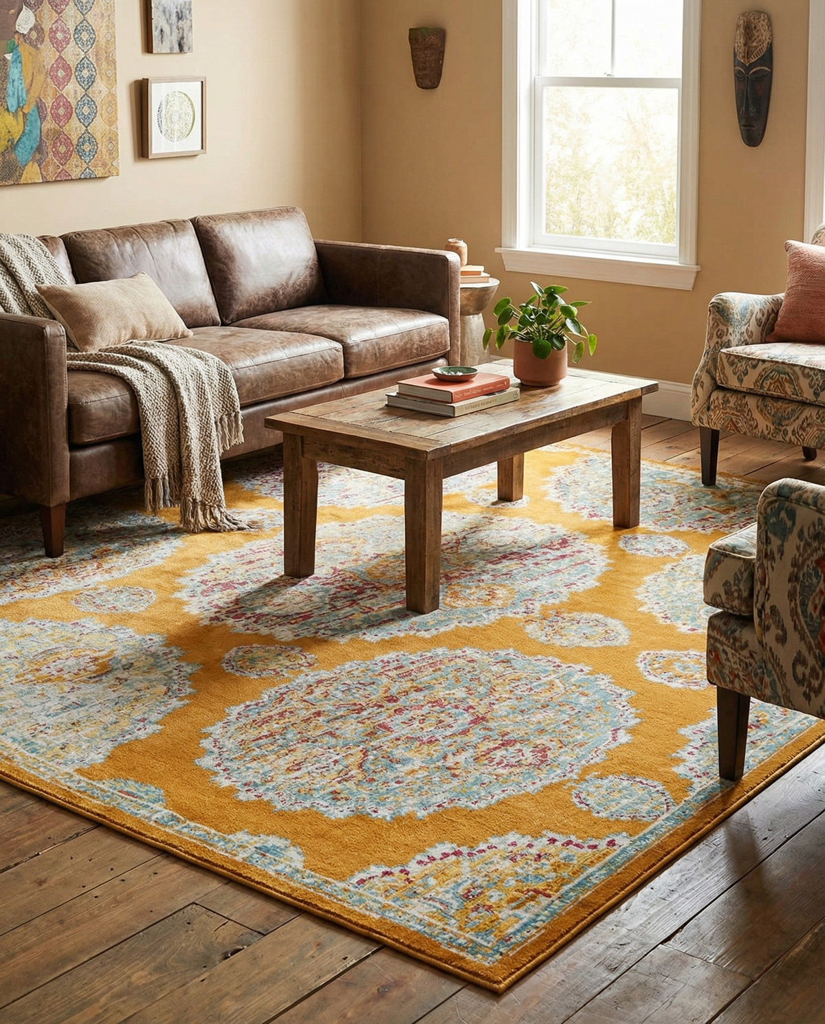 Arcadia Rugs Collection Area Rug -  Atlantis (Orange) Rectangle Orange  lifestyle 12