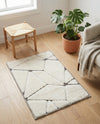 Monochrome Collection Area Rug -  Onyx Rectangle Ivory White  lifestyle 47