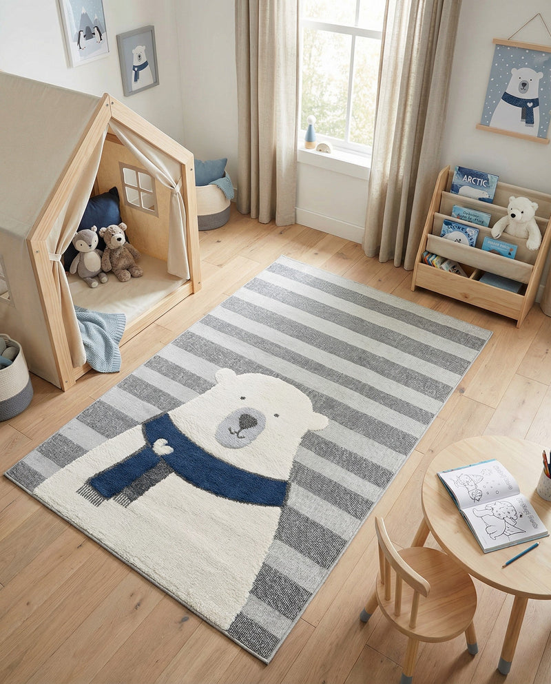Wonder Tykes Collection Area Rug -  Dreamland Rectangle Gray  lifestyle 11