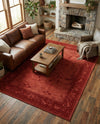Horizon Collection Area Rug -  Apex (Rust Red) Rectangle Rust Red  lifestyle 17