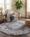 Urban Oasis Rugs Collection Area Rug -  Penthouse (Blue) Round Blue  lifestyle 77
