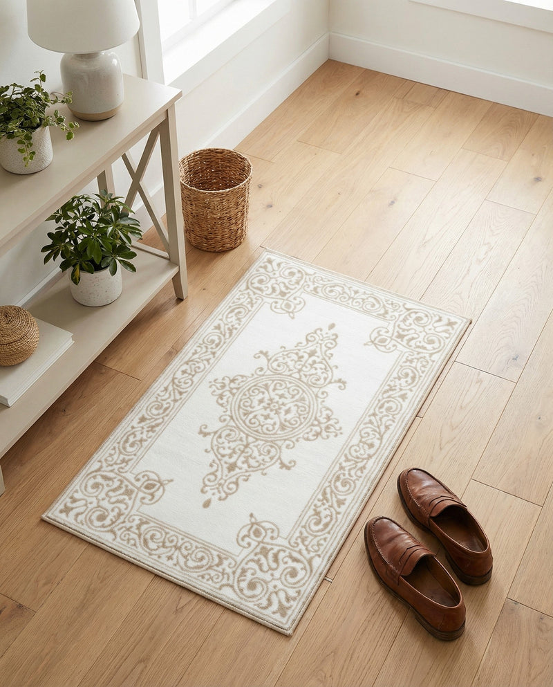 Sanctuary Retreat Collection Area Rug - Haven Rectangle Snow White  lifestyle 14