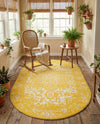 Georgetown Rugs Collection Area Rug - Dupont (Yellow) Oval Yellow  lifestyle 62