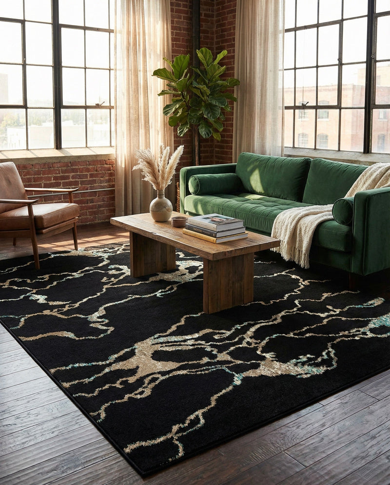 Brighton Terrace Collection Area Rug -  Aldrington Rectangle Navy Blue  lifestyle 8