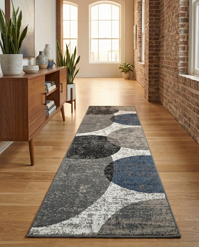 Copenhagen Edge Collection Area Rug -  Amager Runner Multi  lifestyle 75