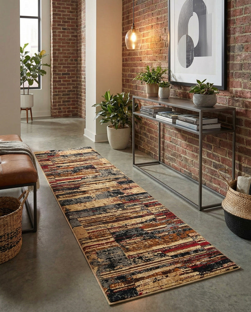 Neptune Elegance Collection Area Rug - Triton Runner Multi  lifestyle 65