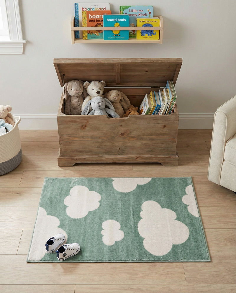 Wonder Tykes Collection Area Rug -  Dreamview Rectangle Soft Green  lifestyle 12