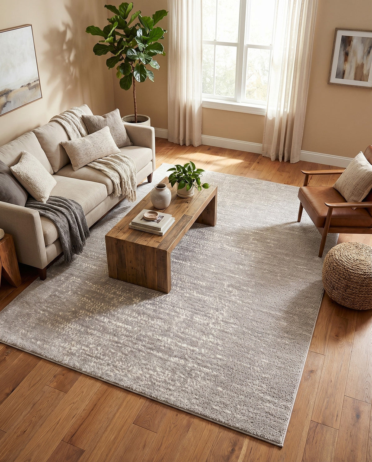 Sienna Collection Area Rug -  Verona Rectangle Cloud Gray  lifestyle 78
