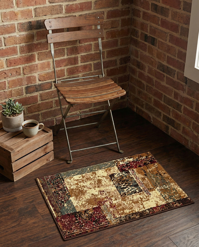 Bistro Lounge Collection Area Rug -  Latte Rectangle Beige  lifestyle 9