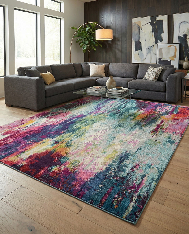 Chromatic Oasis Collection Area Rug -  Oasis Rectangle Multi  lifestyle 16