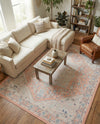 Savannah Series Collection Area Rug - Charleston (Powder Pink) Rectangle Powder Pink  lifestyle 7