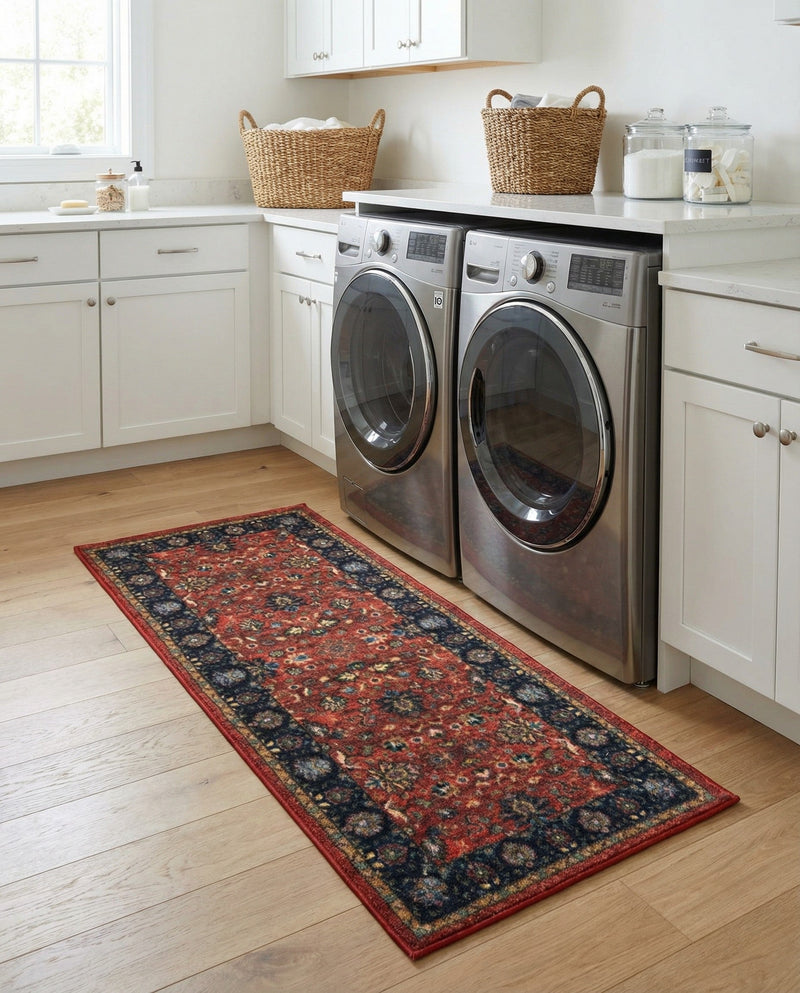 Casablanca Tapestry Collection Area Rug -  Marrakech (Classic Red) Runner Classic Red  lifestyle 36