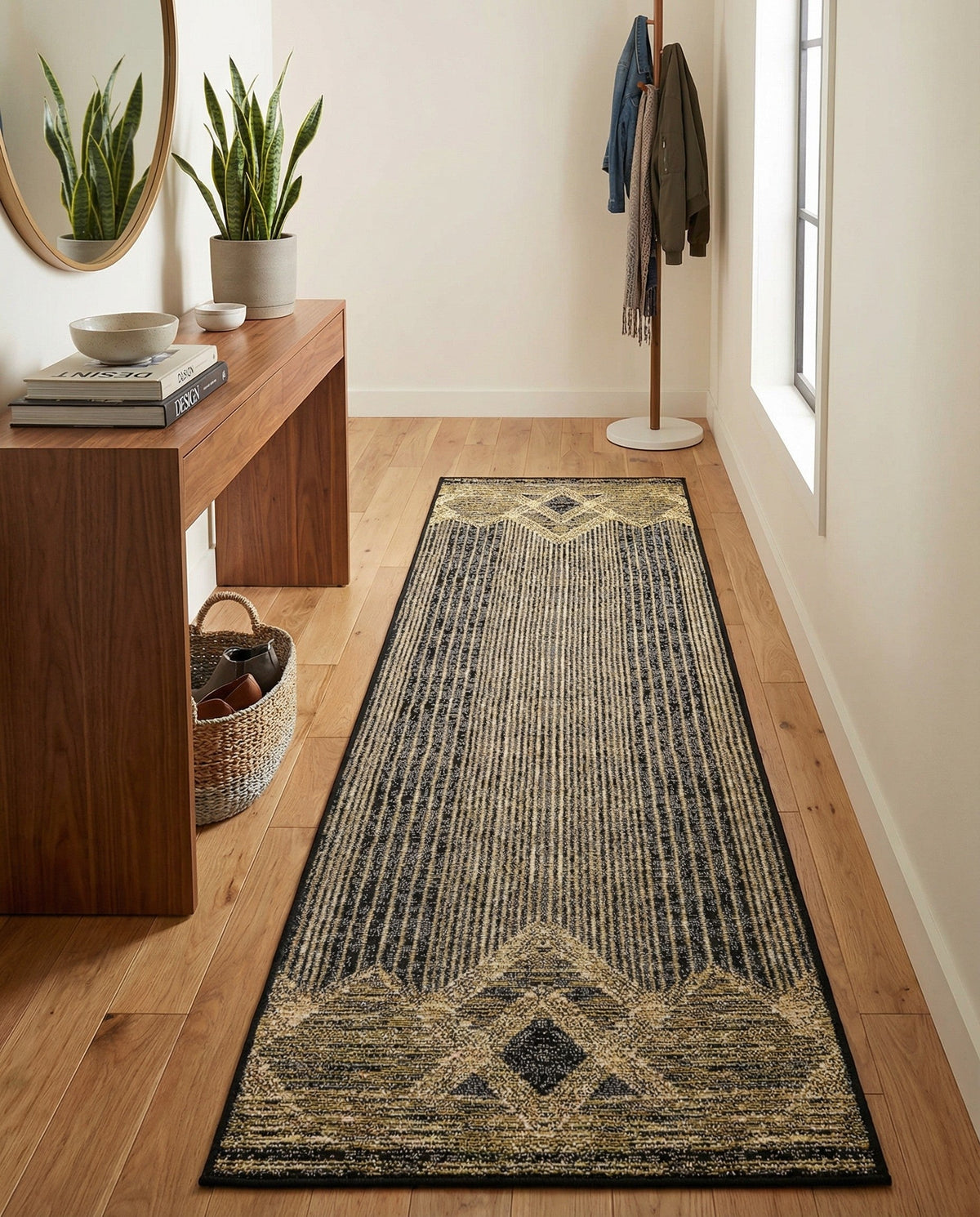 Urban Terrace Collection Area Rug -  Loft Runner Charcoal  lifestyle 40