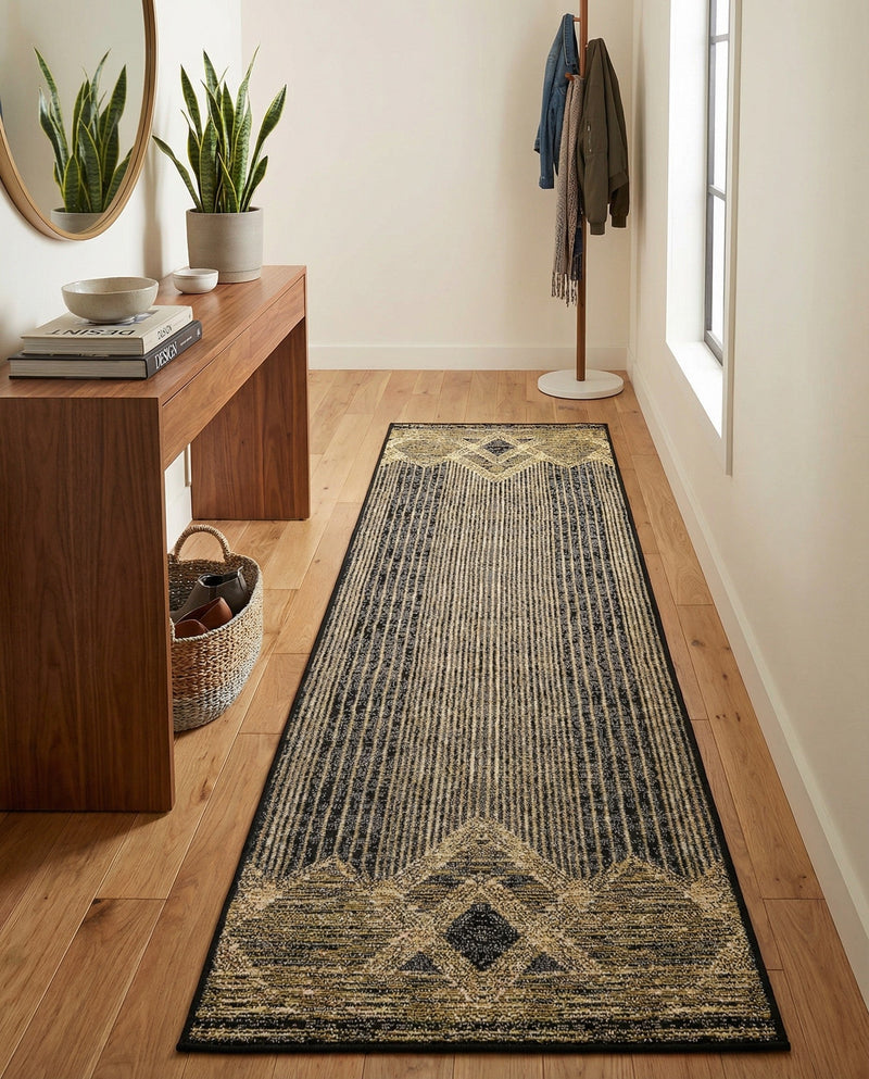 Urban Terrace Collection Area Rug -  Loft Runner Charcoal  lifestyle 40