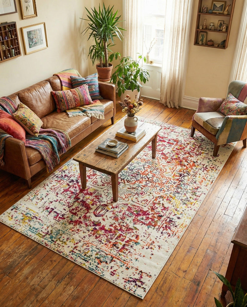 Georgetown Rugs Collection Area Rug - Dupont (Light Multi) Rectangle Light Multi  lifestyle 22