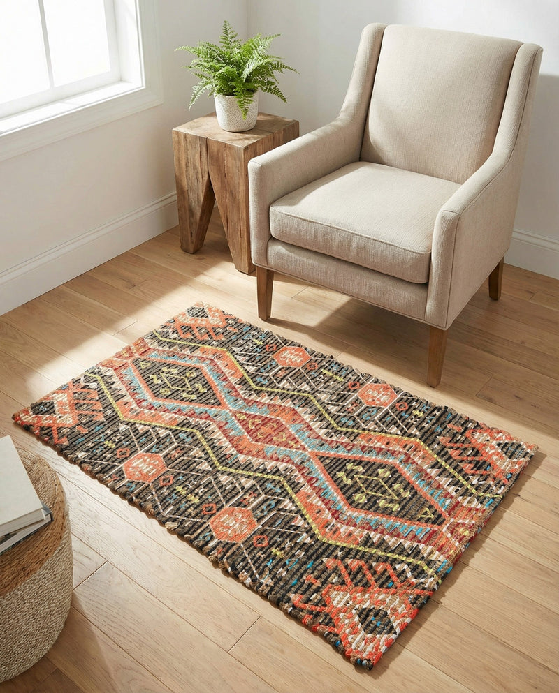 Savannah Threads Collection Area Rug - Yosemite Rectangle Multi  lifestyle 17