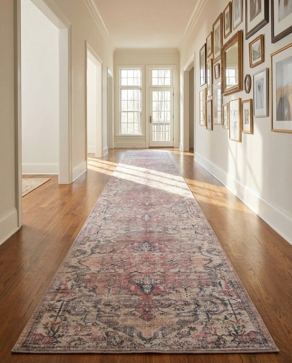Vintage Memories Collection Area Rug - Echoes Runner Beige pink  lifestyle 90