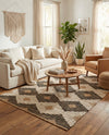 Osian Looms Collection Area Rug - Varanasi Rectangle Natural Black  lifestyle 12