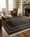 Samarkand Elegance Collection Area Rug -  Margilan (Dark Green) Rectangle Dark Green  lifestyle 29