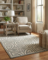 Savannah Threads Collection Area Rug -  Thar Rectangle Gray and Ivory  lifestyle 22