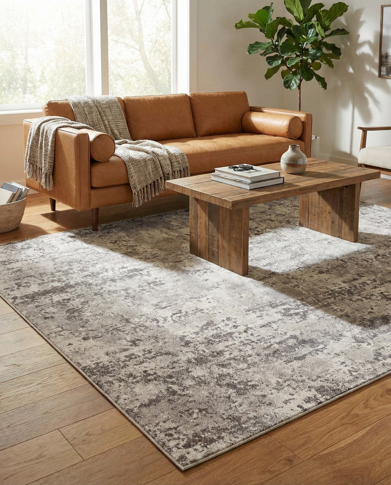 Luminara Sands Collection Area Rug - Elysium (Stone Gray) Rectangle Stone Gray  lifestyle 6