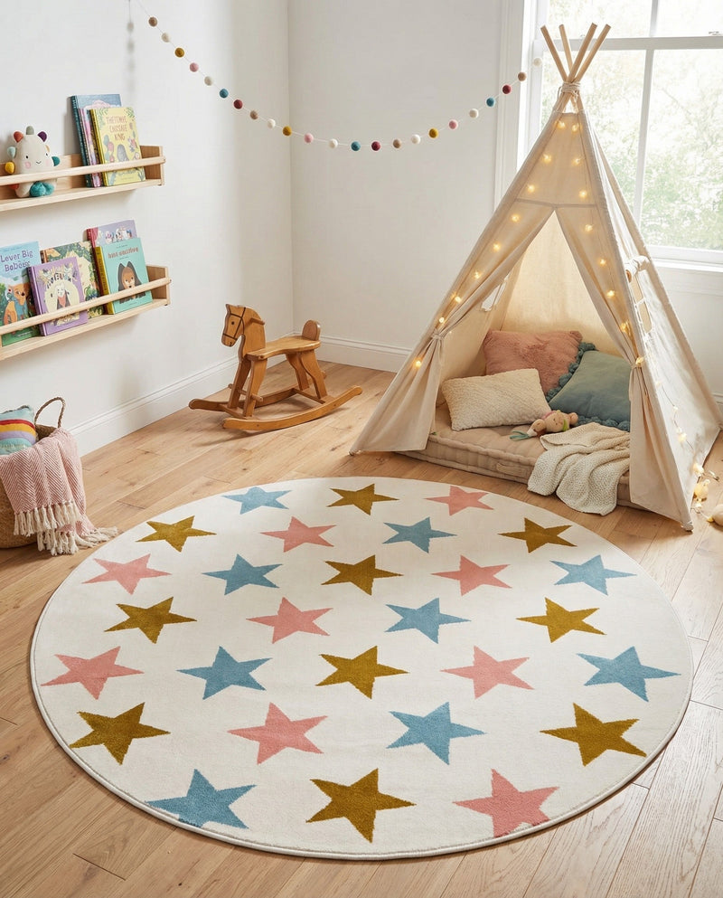 Wonder Tykes Collection Area Rug -  Fantasia Round Multi  lifestyle 43