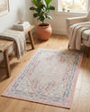 Savannah Series Collection Area Rug - Charleston (Powder Pink) Rectangle Powder Pink  lifestyle 19