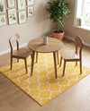 Trellis Mosaic Collection Area Rug -  Pergolatown (Yellow) Square Yellow  lifestyle 80