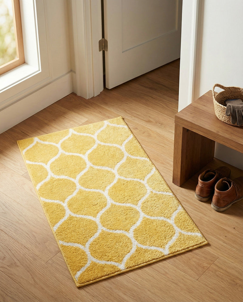 Trellis Mosaic Collection Area Rug -  Pergolatown (Yellow) Rectangle Yellow  lifestyle 15