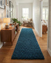 Plush Oasis Collection Area Rug - Serenity (Sapphire Blue) Runner Sapphire Blue  lifestyle 69