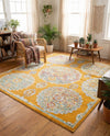 Arcadia Rugs Collection Area Rug -  Atlantis (Orange) Square Orange  lifestyle 64
