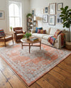 Mykonos Manor Collection Area Rug -  Tinos (Salmon Pink) Square Salmon Pink  lifestyle 77