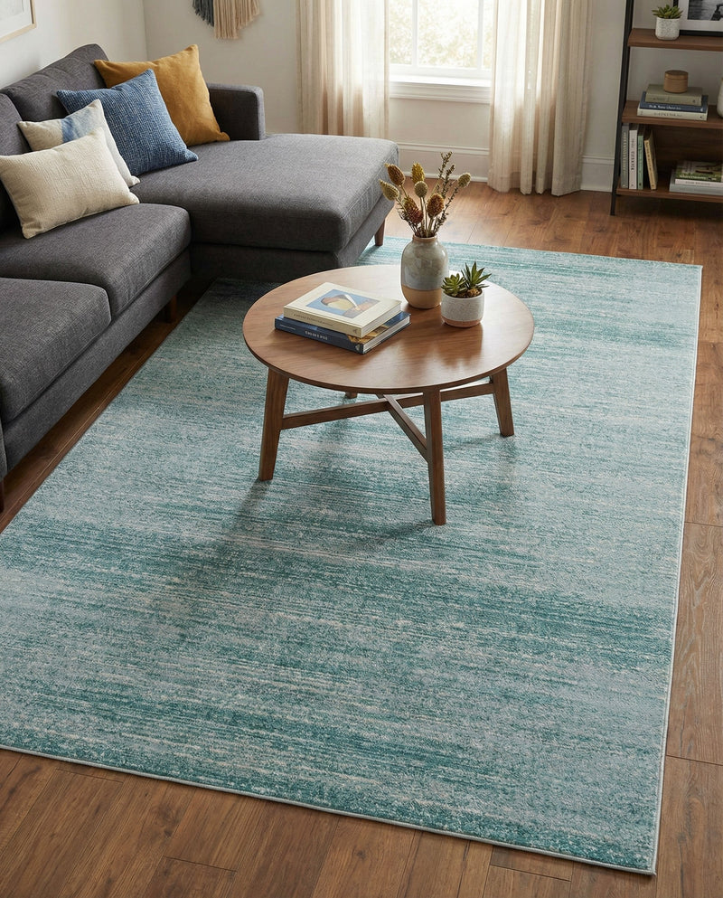 Metro Heights Collection Area Rug -  Yorkville Rectangle Turquoise  lifestyle 21