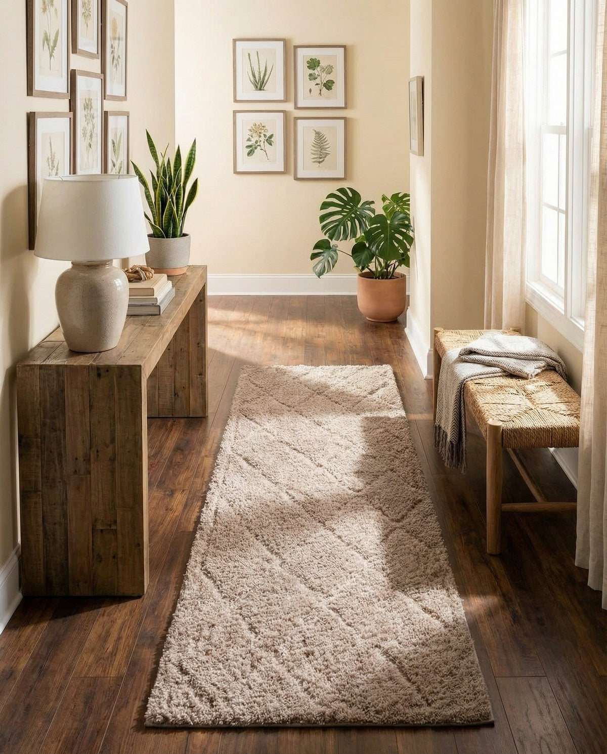 Trellis Haven Collection Area Rug - Havenwood Runner Beige  lifestyle 161