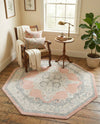 Beverly Grove Collection Area Rug -  Fairfax (Rose) Octagon Rose  lifestyle 62