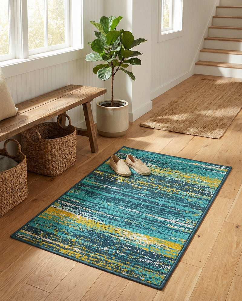 Seaside Haven Rugs Collection Area Rug -  Sandbar Rectangle Multi.Blue  lifestyle 5